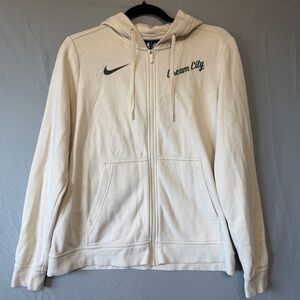 Nike NBA Womens Cream City Full Zip Hoodie Size Large Logo Sporty Athletic